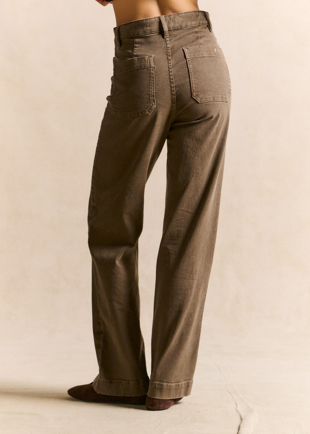 High-waisted cotton trousers - Sud Express - 3 - Sud Express