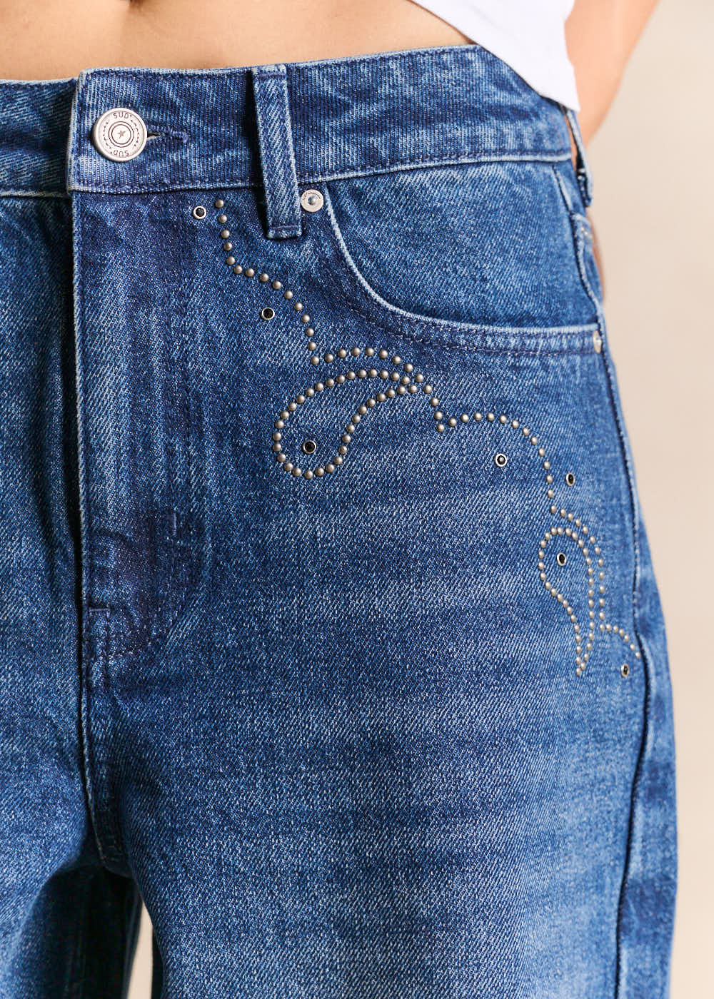 Balloon jeans with stud detailing - Sud Express - 4 - Sud Express