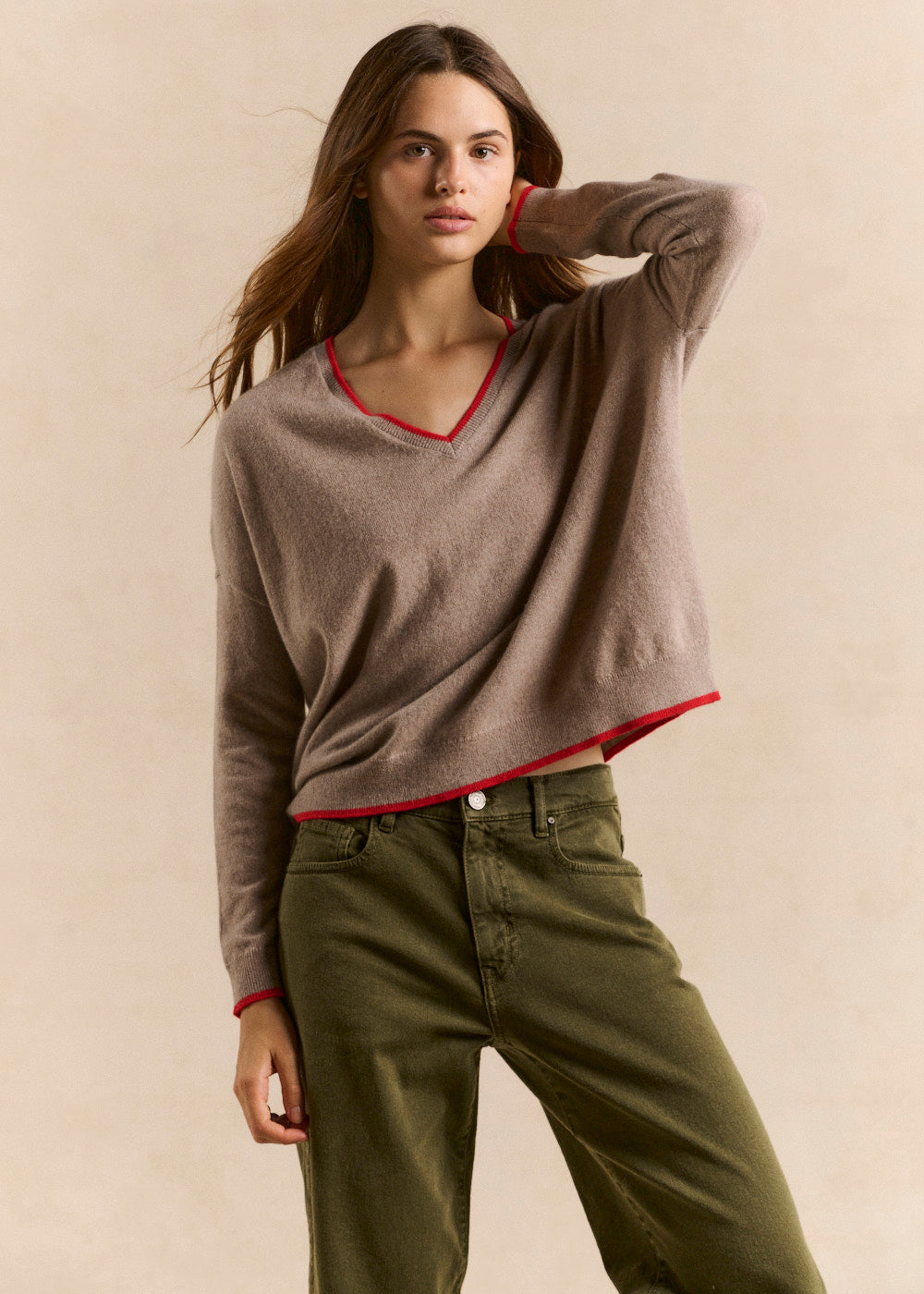 MAJOELLA V-neck cashmere jumper - 1 - Sud Express - Sud Express