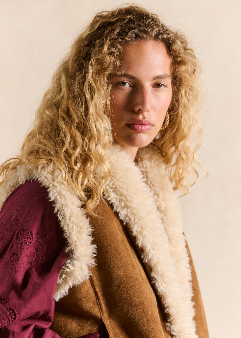 GAKE Sleeveless waistcoat with a sheepskin-effect finish - 4 - Sud Express - Sud Express