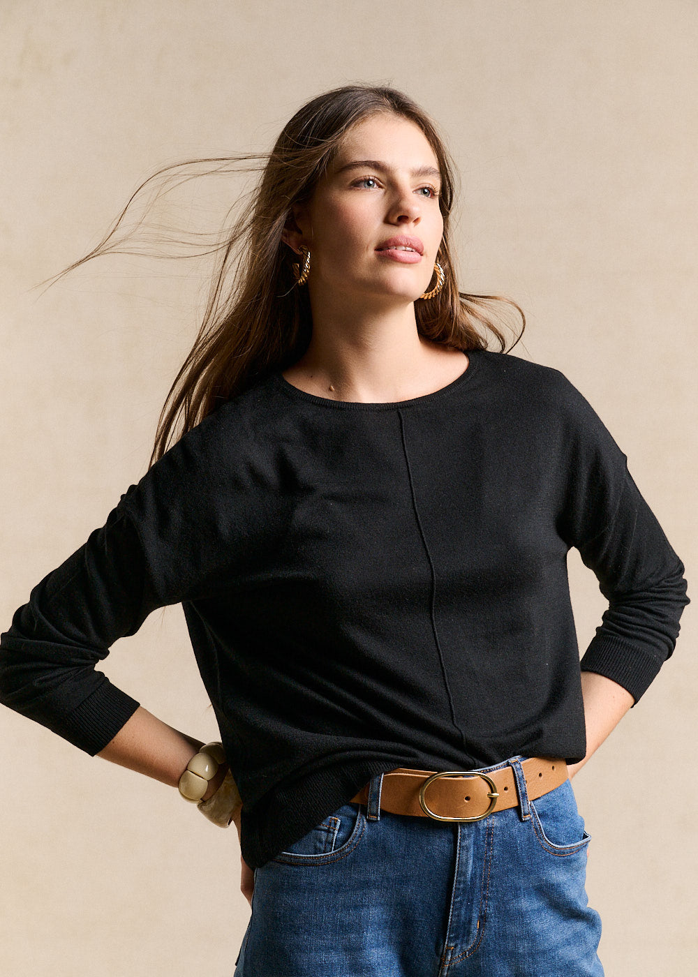 MANONA Oversized boat neck jumper - 4 - Sud Express - Sud Express