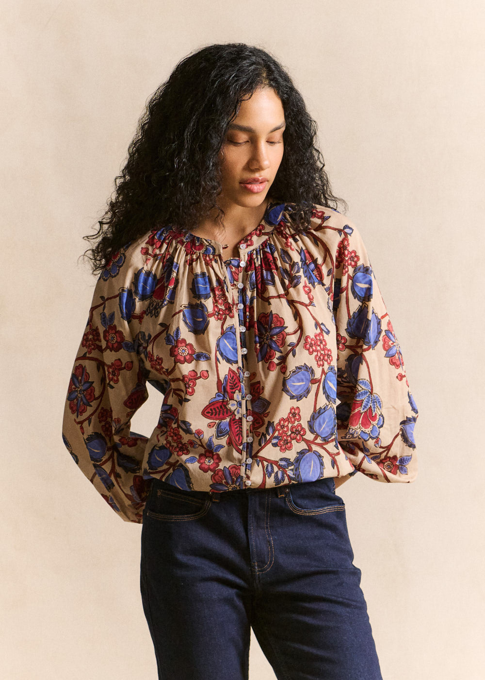 Floral print shirt relaxed fit - Sud Express - 6 - Sud Express