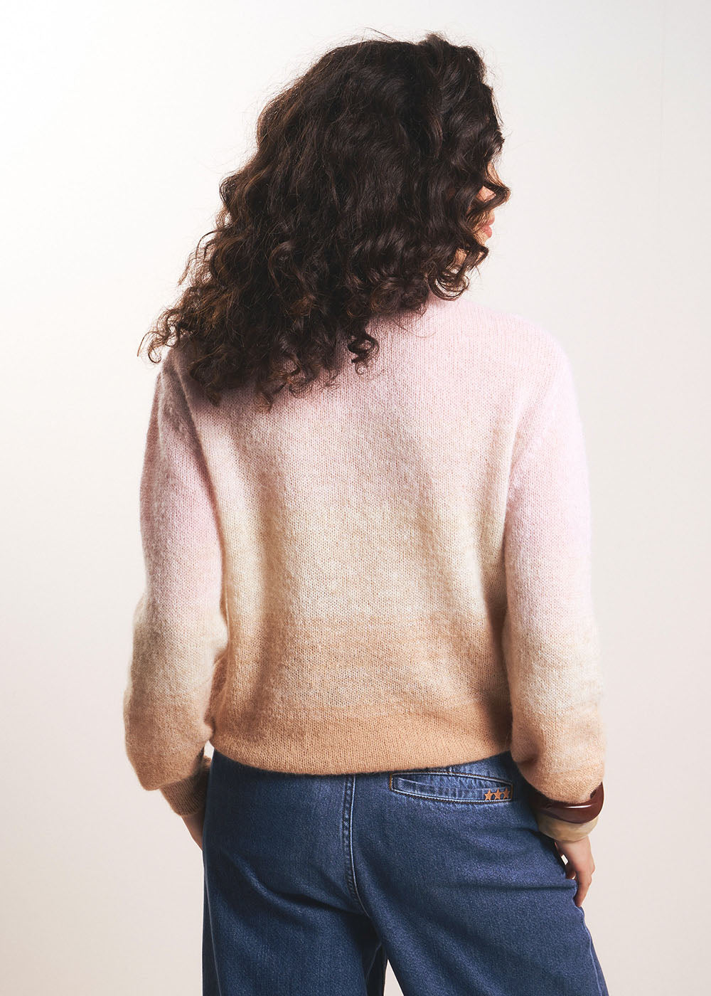 MAURICETTA Long-sleeved round-neck gradient jumper - 3 - Sud Express - Sud Express