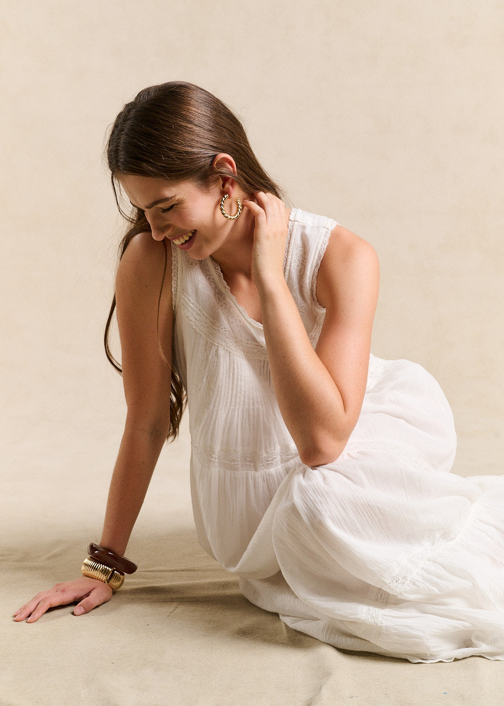 ROZELINE Long embroidered cotton dress - 4 - Sud Express - Sud Express