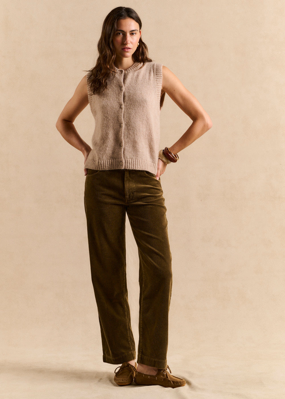 Boyfriend-fit corduroy trousers - Sud Express - 1 - Sud Express