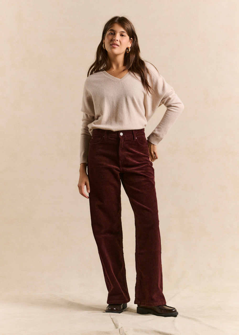 Wide leg velvet pants - Sud Express - 5 - Sud Express
