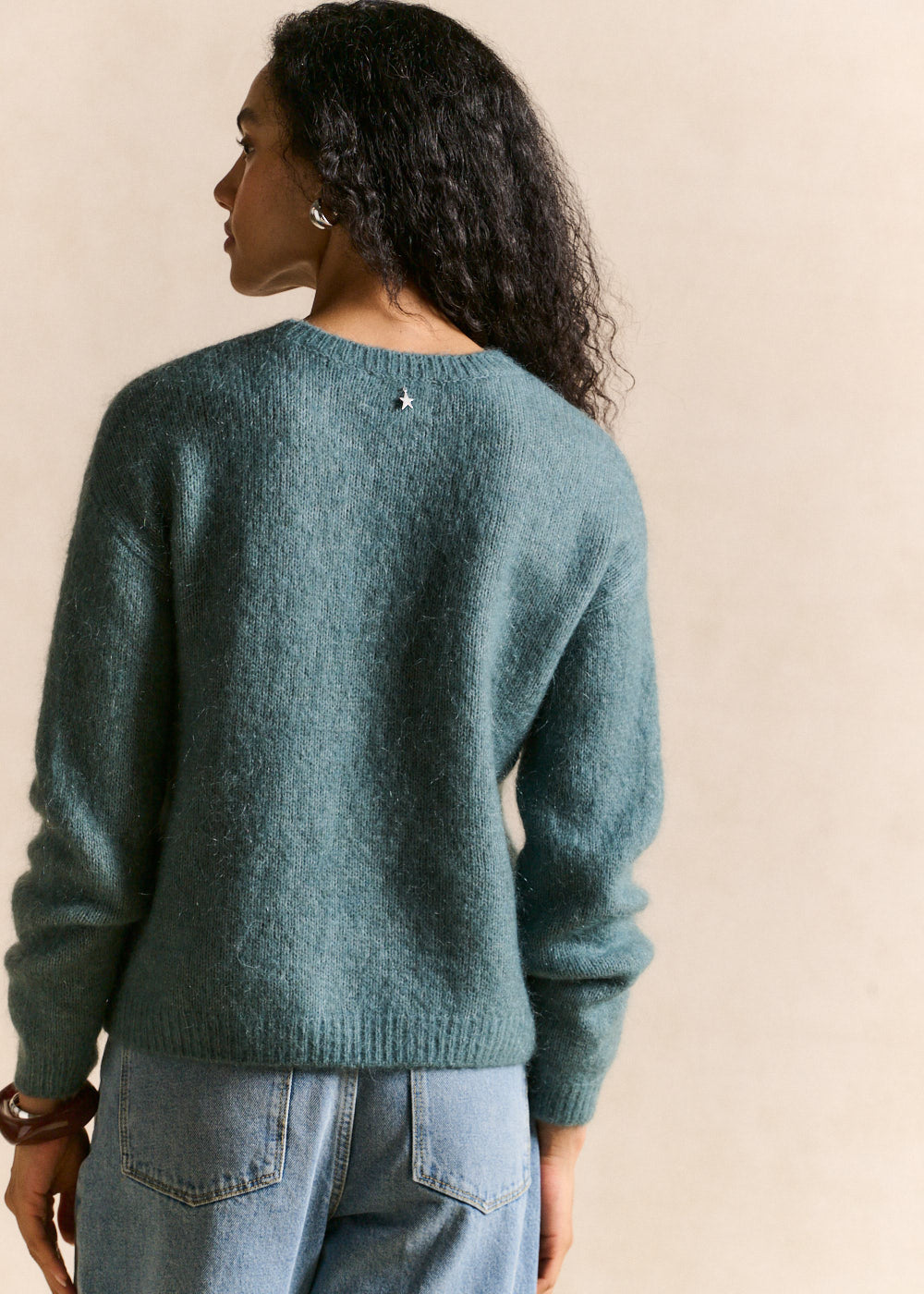 Round-neck mohair jumper with long sleeves - Sud Express - 3 - Sud Express