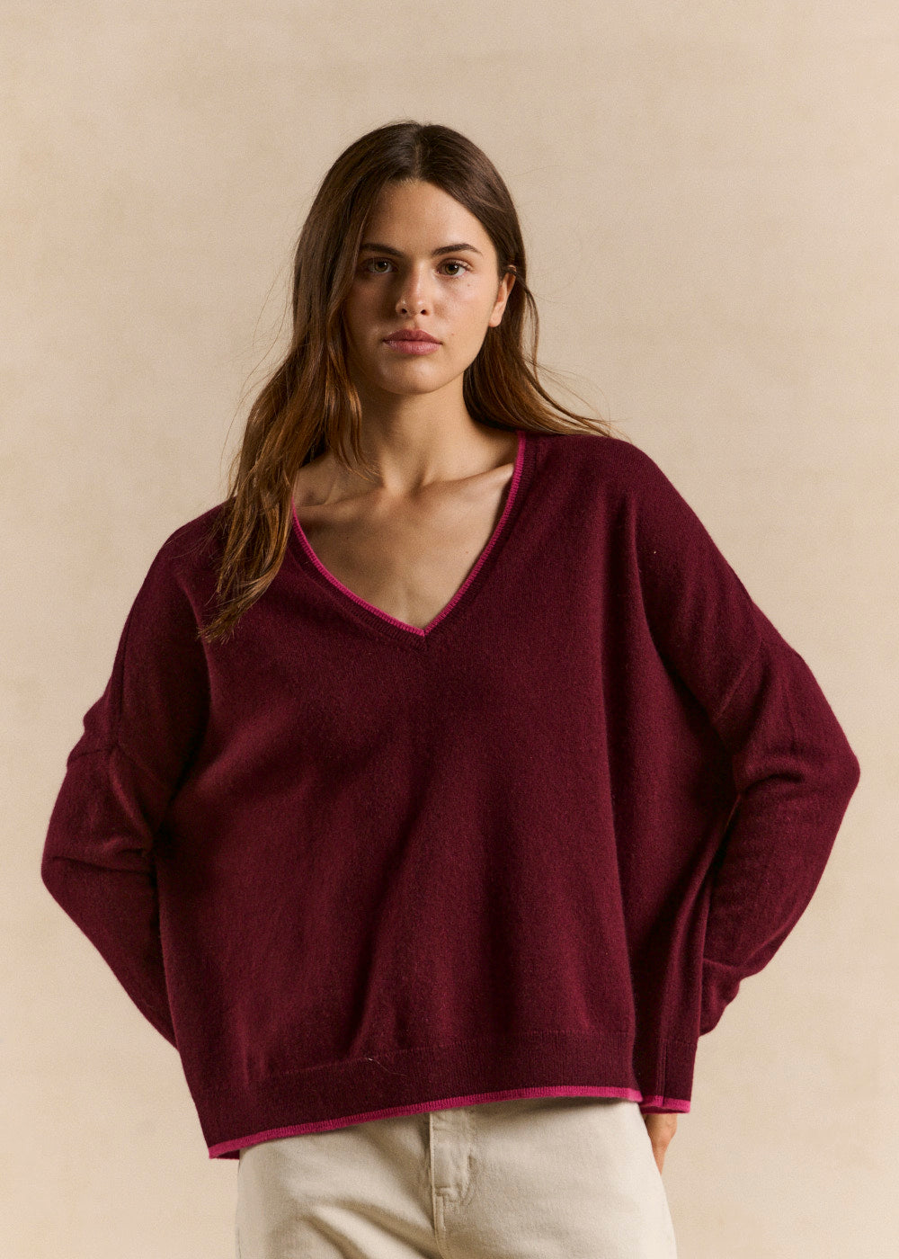 V-neck cashmere jumper - Sud Express - 5 - Sud Express