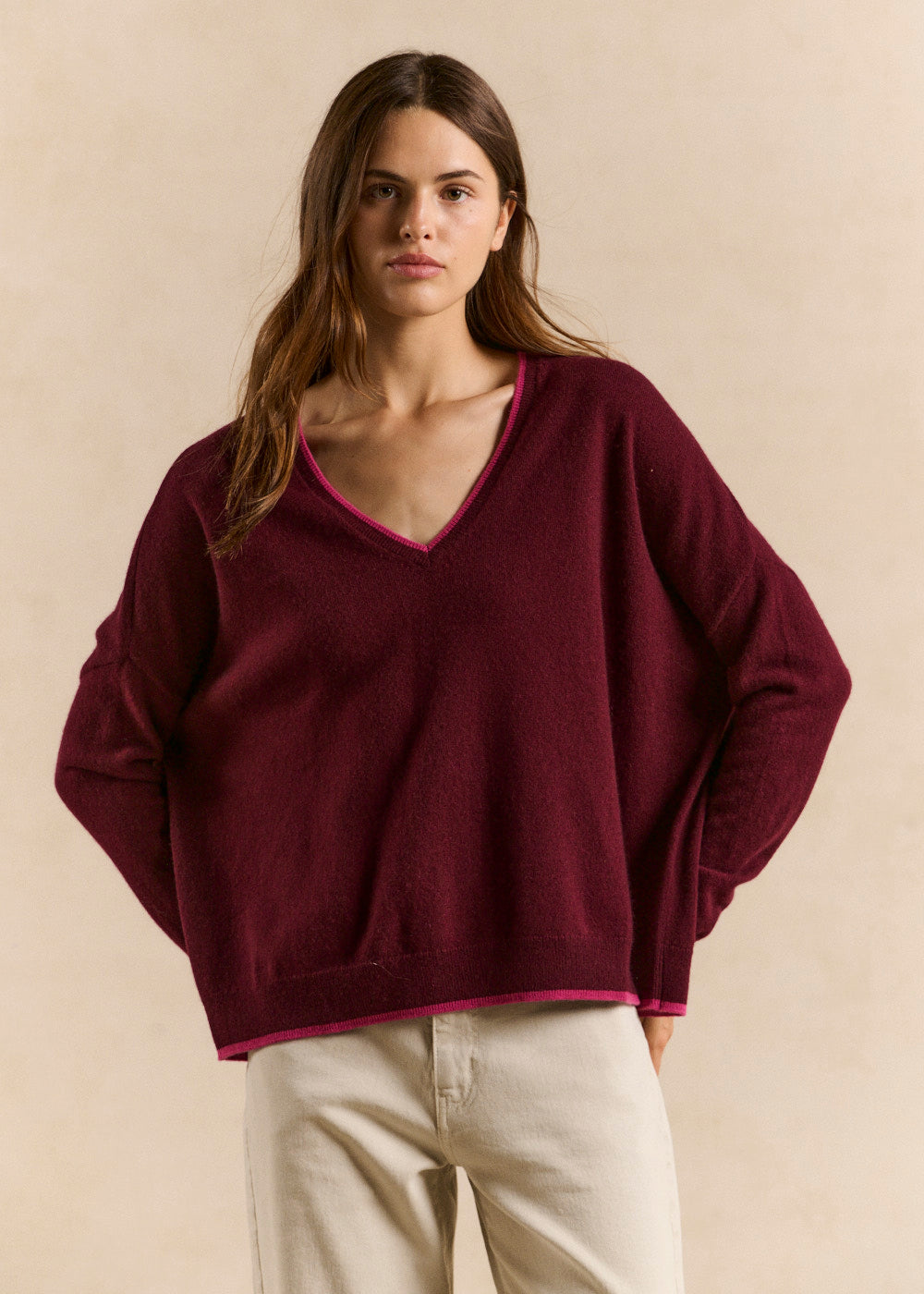 V-neck cashmere jumper - Sud Express - 5 - Sud Express