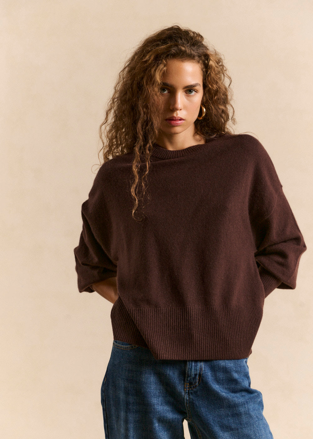 MONPAXE Cropped cashmere sweater  - 1 - Sud Express - Sud Express