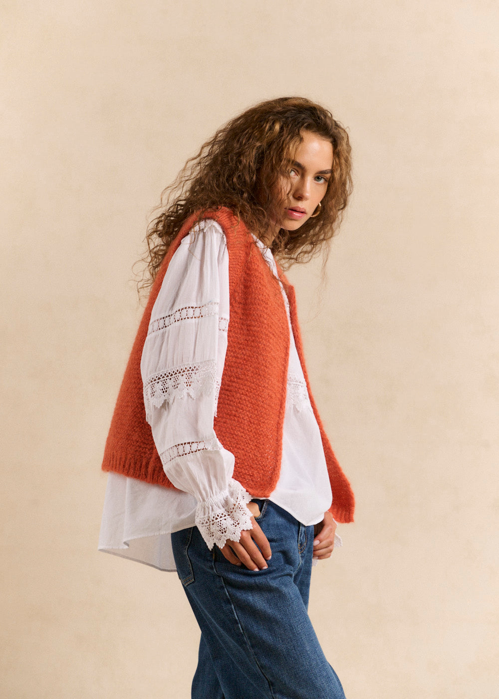 Cardigan sleeveless shorts in mohair - Sud Express - 1 - Sud Express