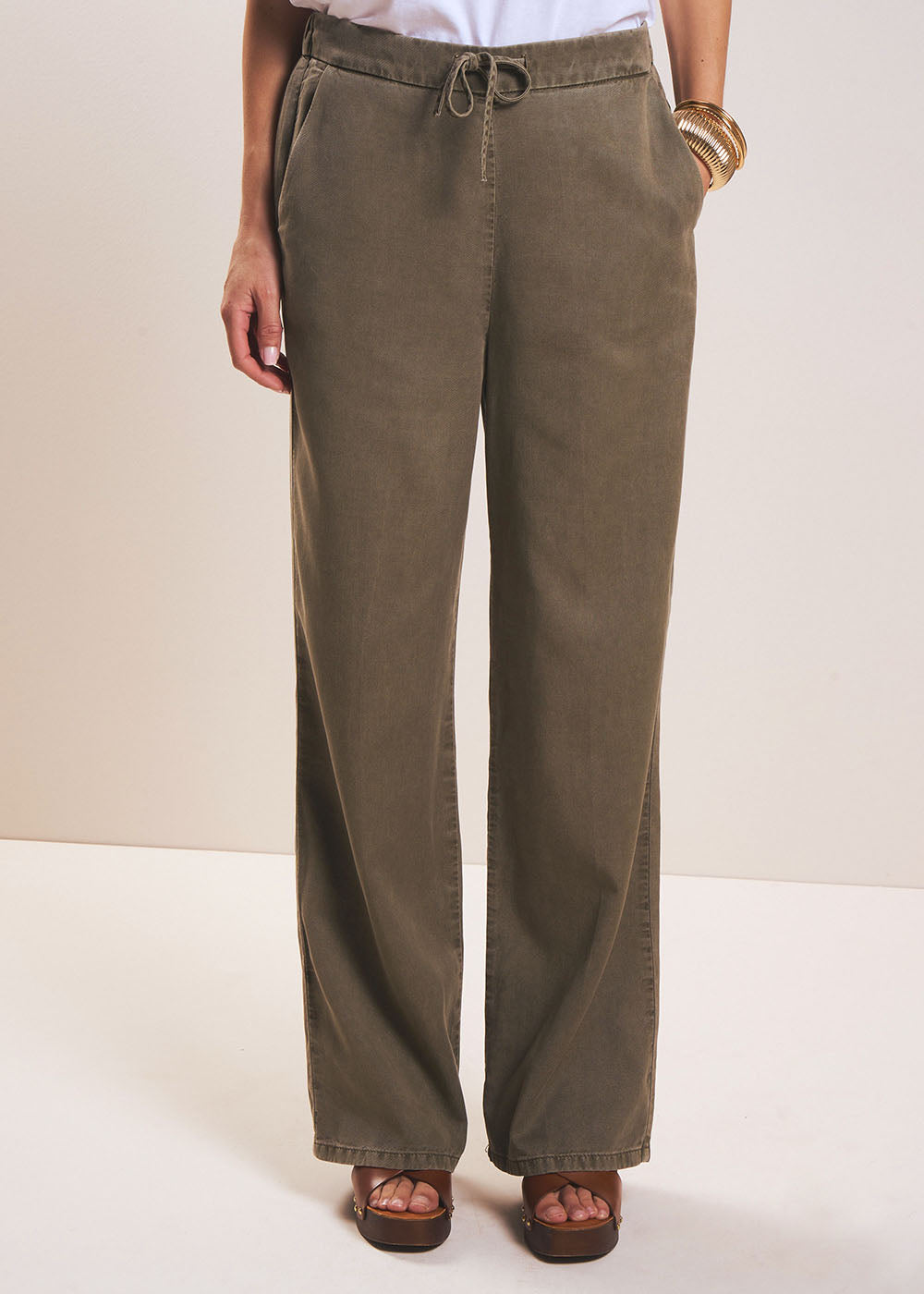 High-waisted straight-leg trousers - Sud Express - 5 - Sud Express