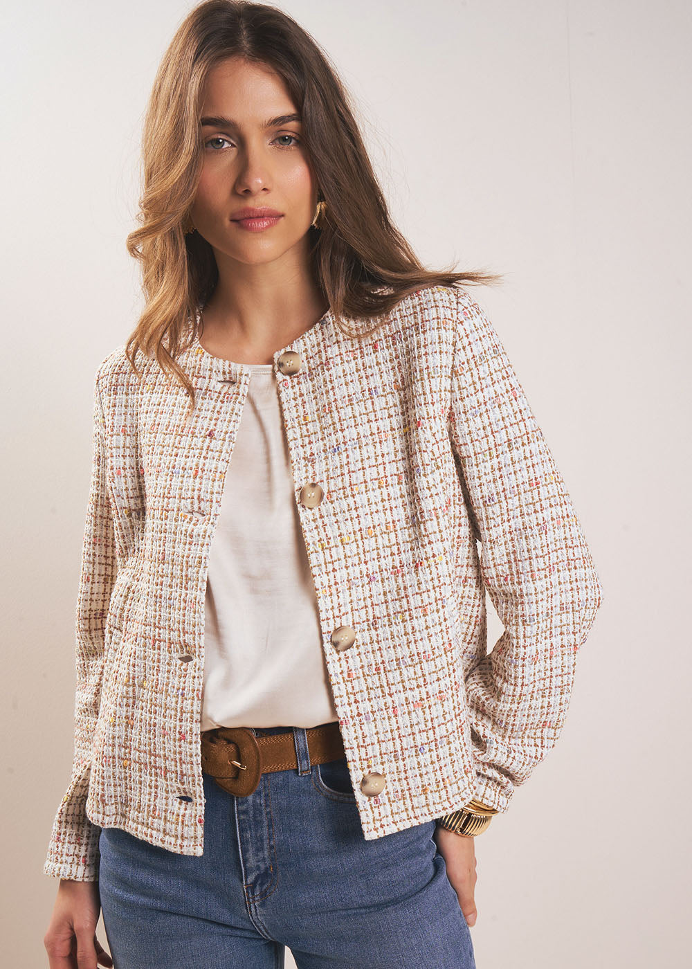 Structured tweed jacket - Sud Express - 5 - Sud Express
