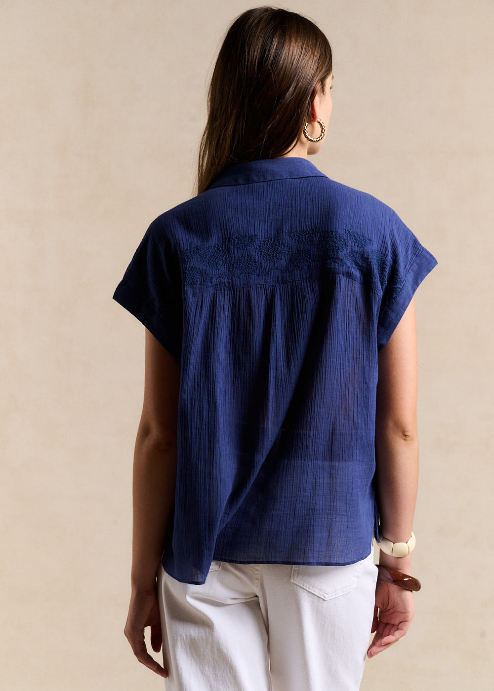 Embroidered Cotton Blouse - Sud Express - 3 - Sud Express