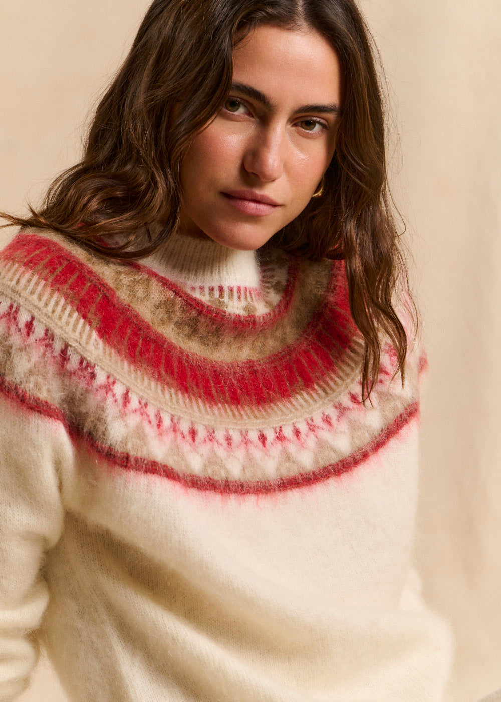 Pull jacquard nordique court - Sud Express - 2 - Sud Express