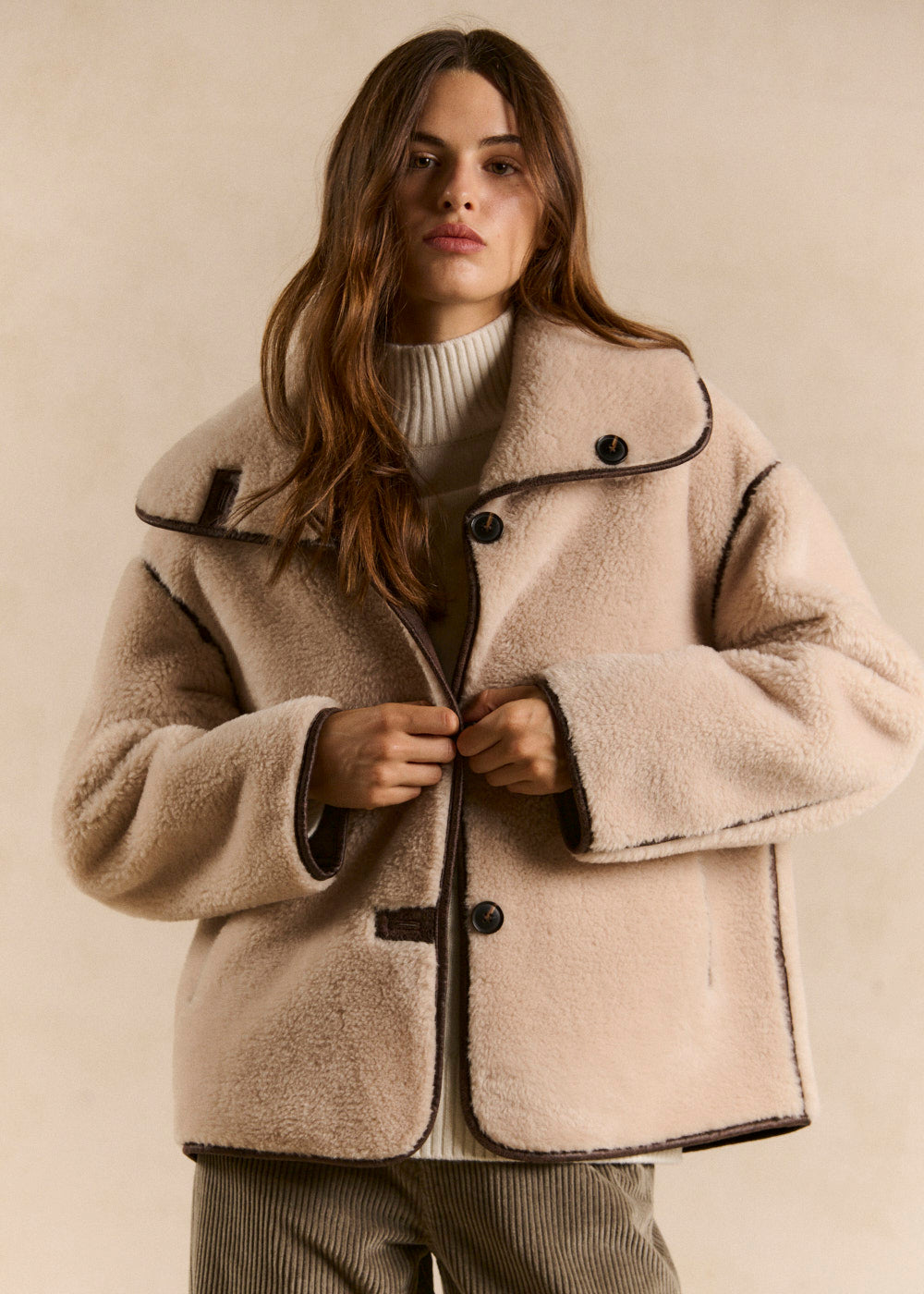 Reversible faux fur coat - Sud Express - 2 - Sud Express