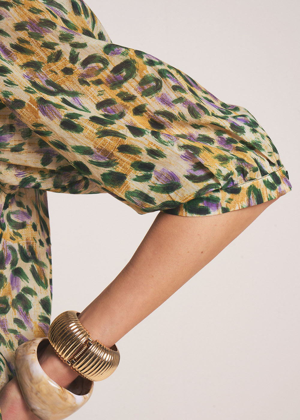 Leopard-print cotton blouse - Sud Express - 4 - Sud Express
