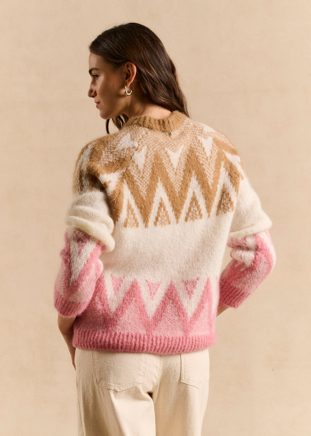 Jacquard round-neck sweater - Sud Express - 3 - Sud Express