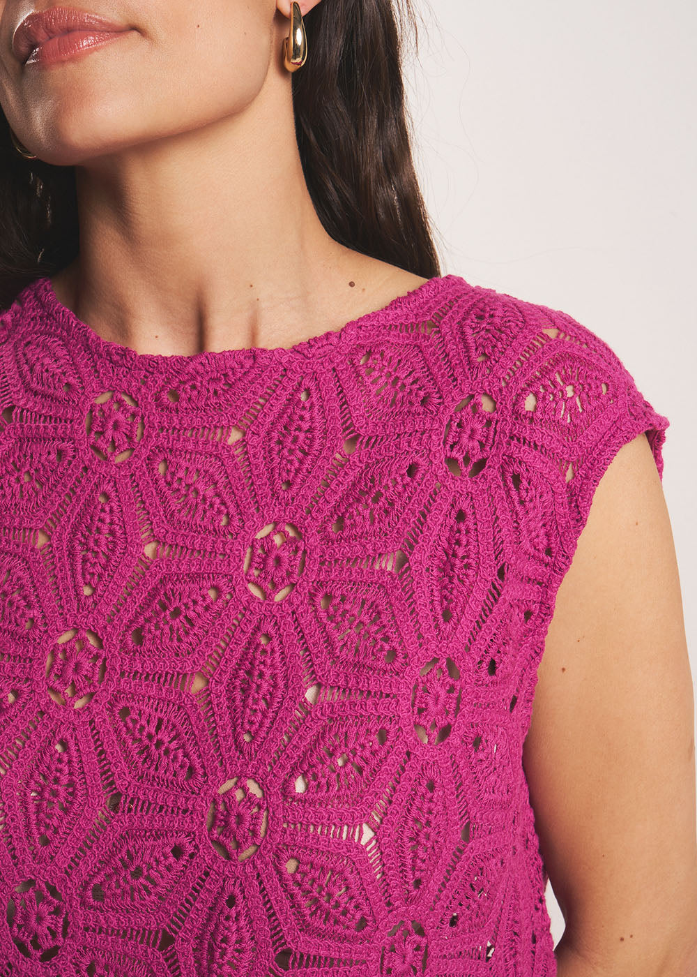 TIMALOU Guipure lace top with a button-up back - 3 - Sud Express - Sud Express