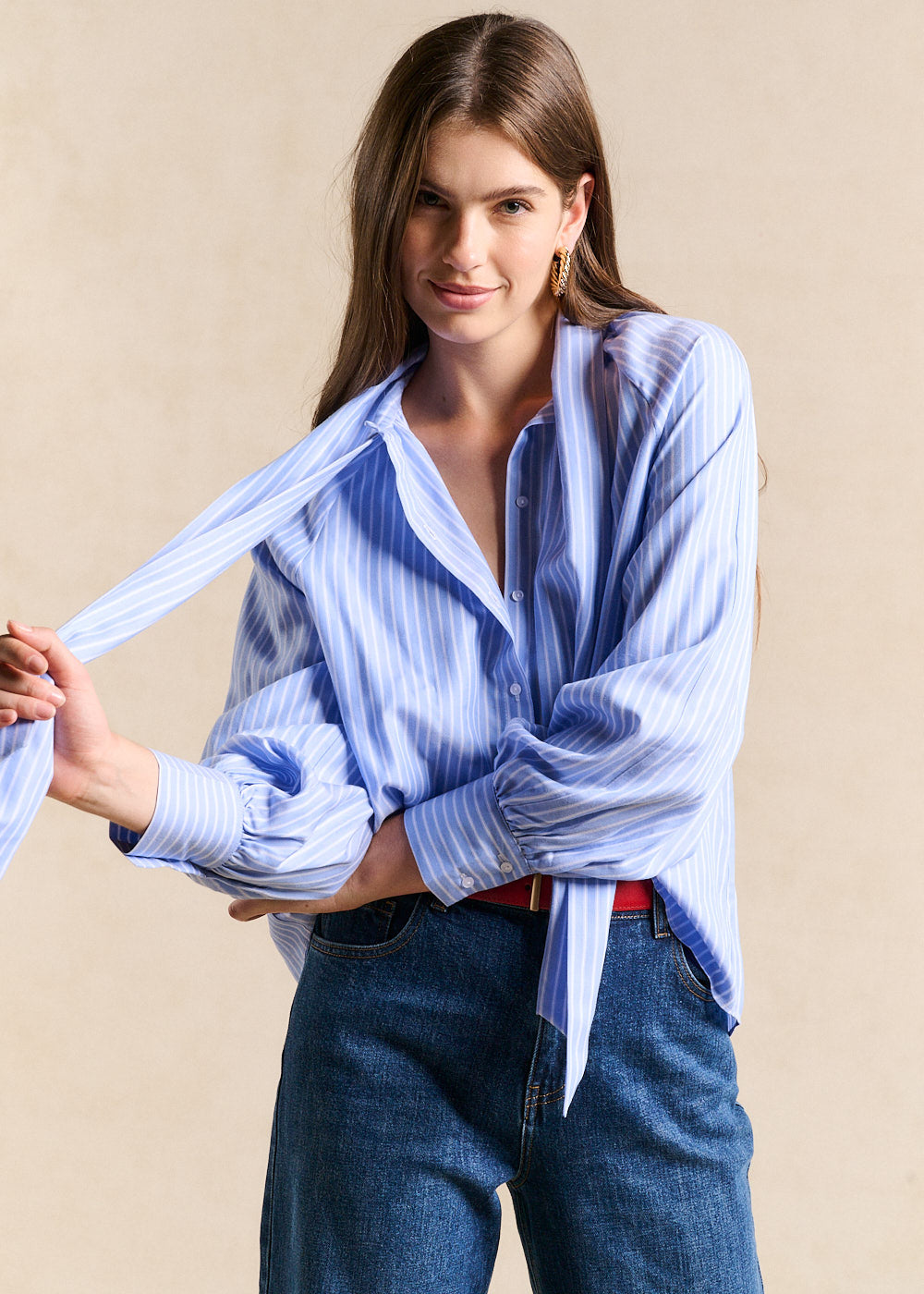CARMELINA Victorian-style tie-neck shirt - 4 - Sud Express - Sud Express