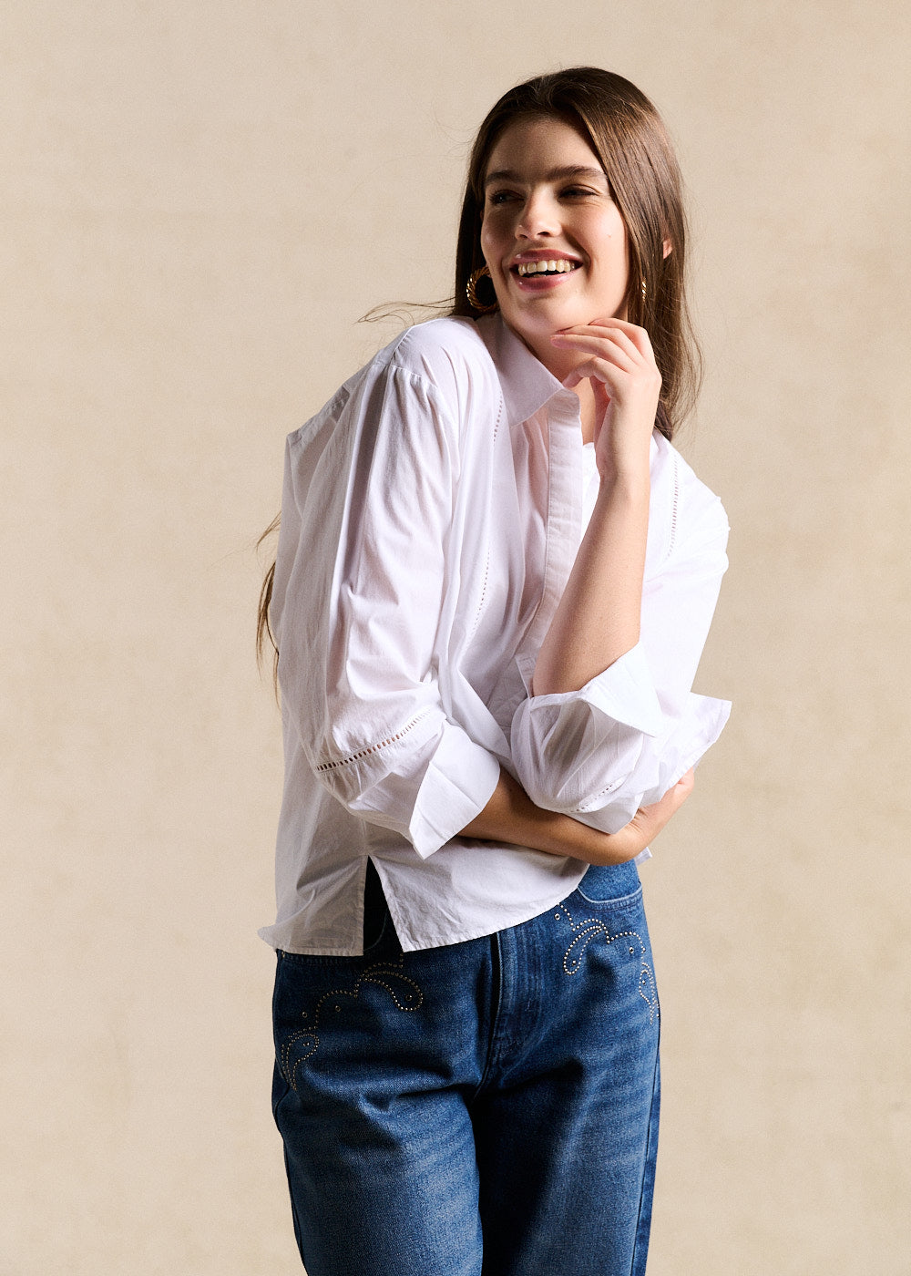 Openwork cotton shirt - Sud Express - 4 - Sud Express