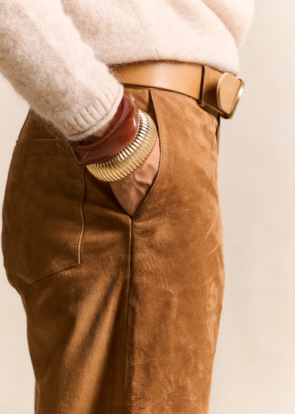 Straight-leg leather trousers - Sud Express - 2 - Sud Express