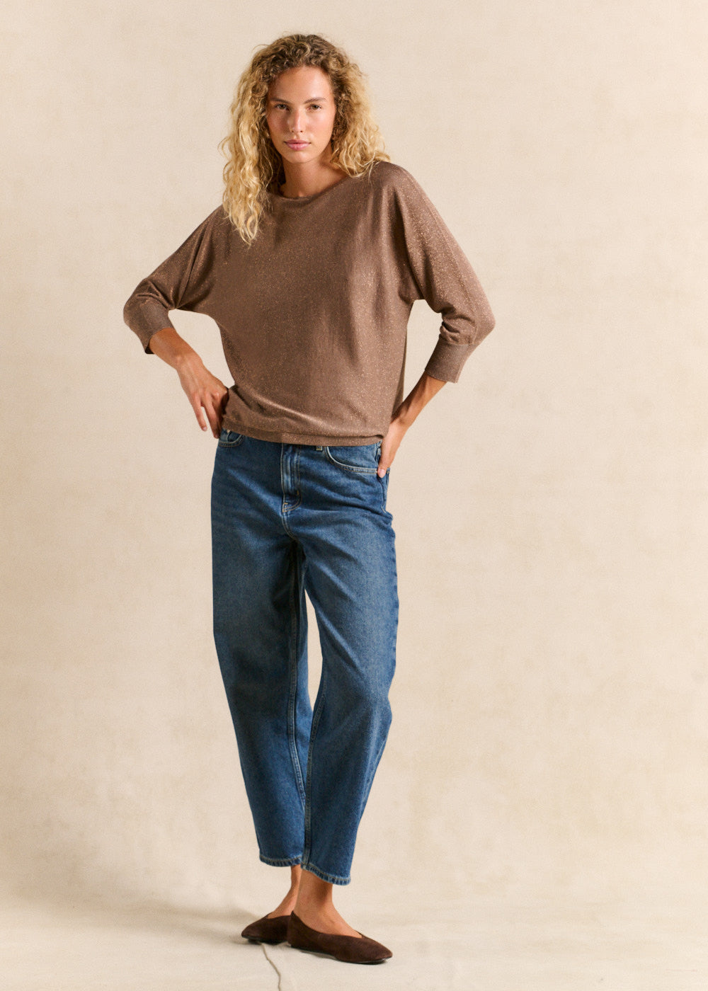 MATADOR Round neck jumper with metallic fibres - 1 - Sud Express - Sud Express