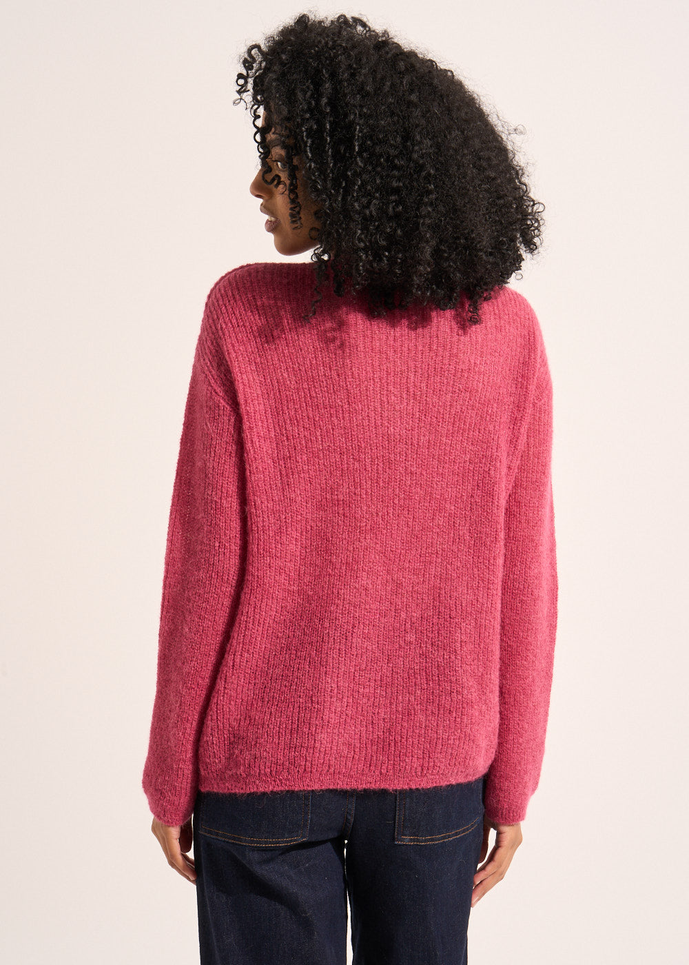 V-neck sweater with 3/4-length sleeves - Sud Express - 3 - Sud Express