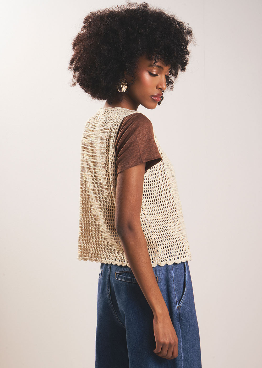 Sleeveless cardigan - Sud Express - 3 - Sud Express