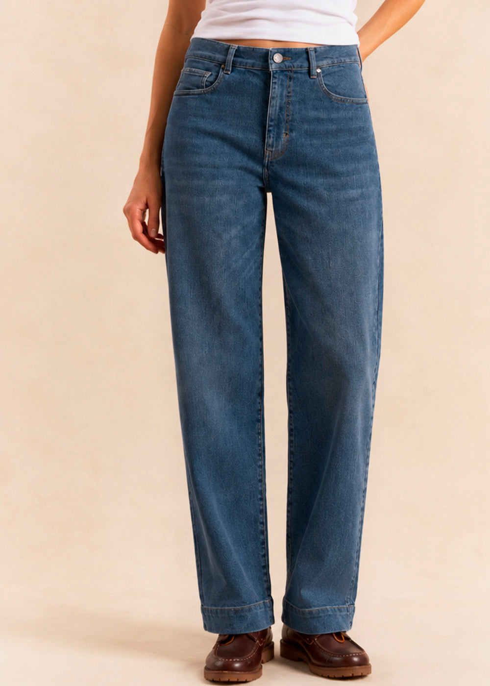 BLOOM Wide-leg boyfriend jeans - 2 - Sud Express - Sud Express