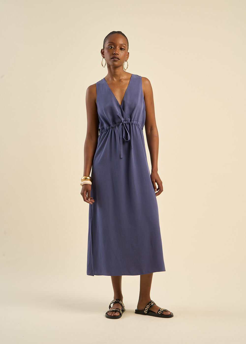 V-neck fitted maxi dress - Sud Express - 6 - Sud Express