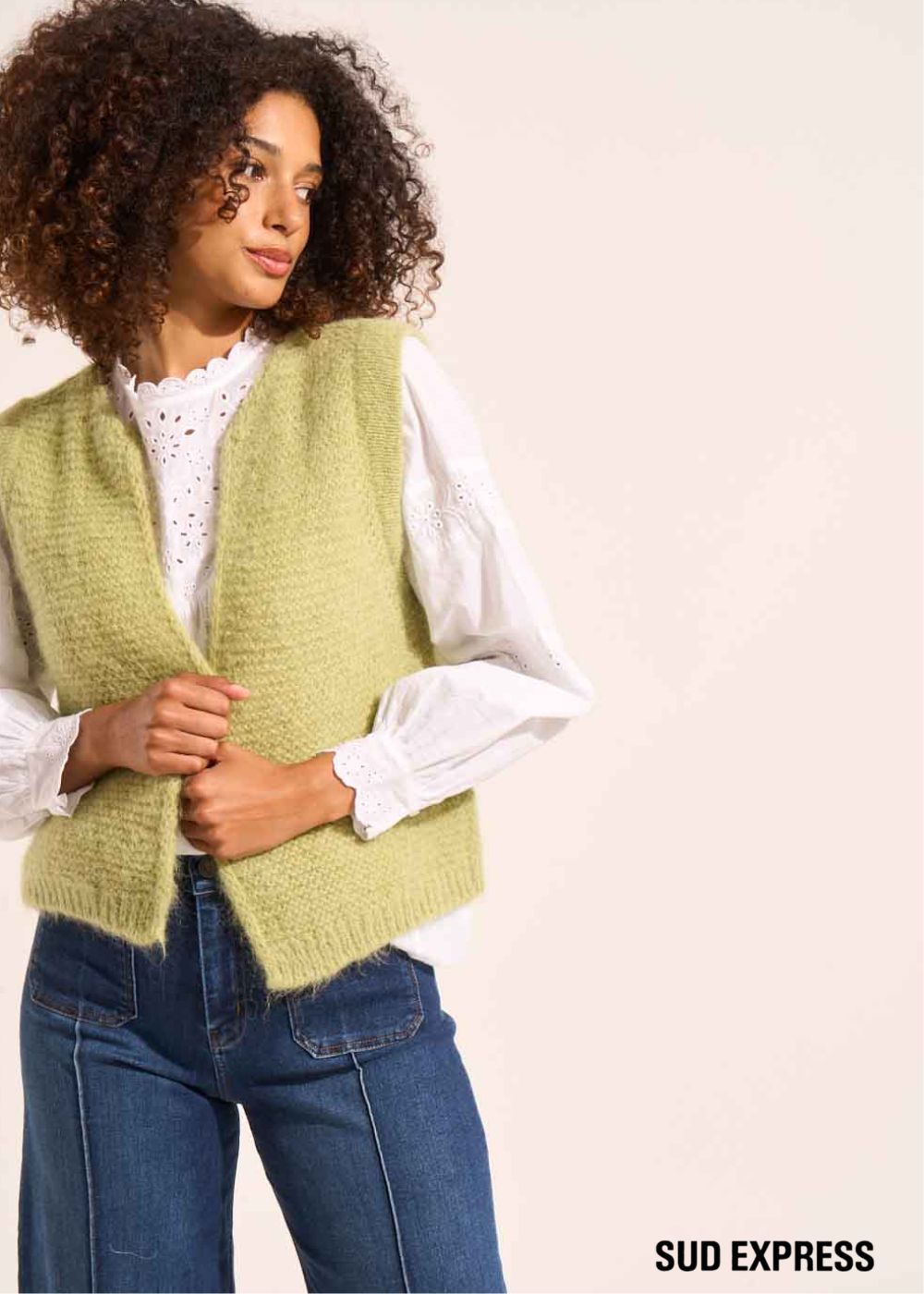 GOTANA Short sleeveless mohair cardigan - 1 - Sud Express - Sud Express