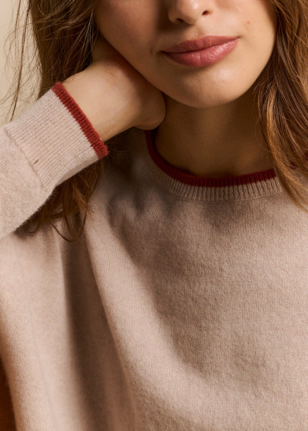 Boat neck cashmere sweater, boxy fit - Sud Express - 4 - Sud Express