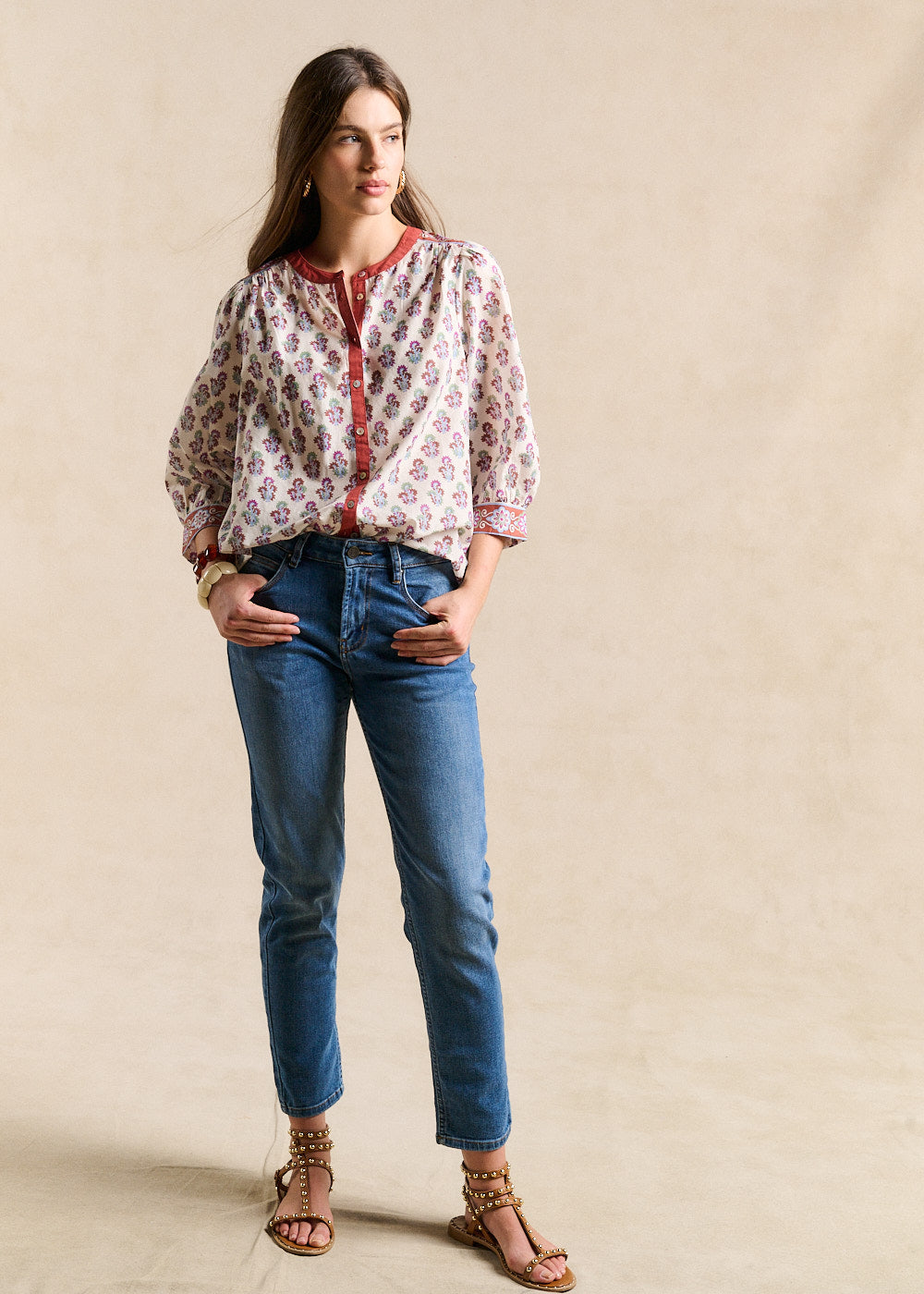 Printed blouse - Sud Express - 5 - Sud Express
