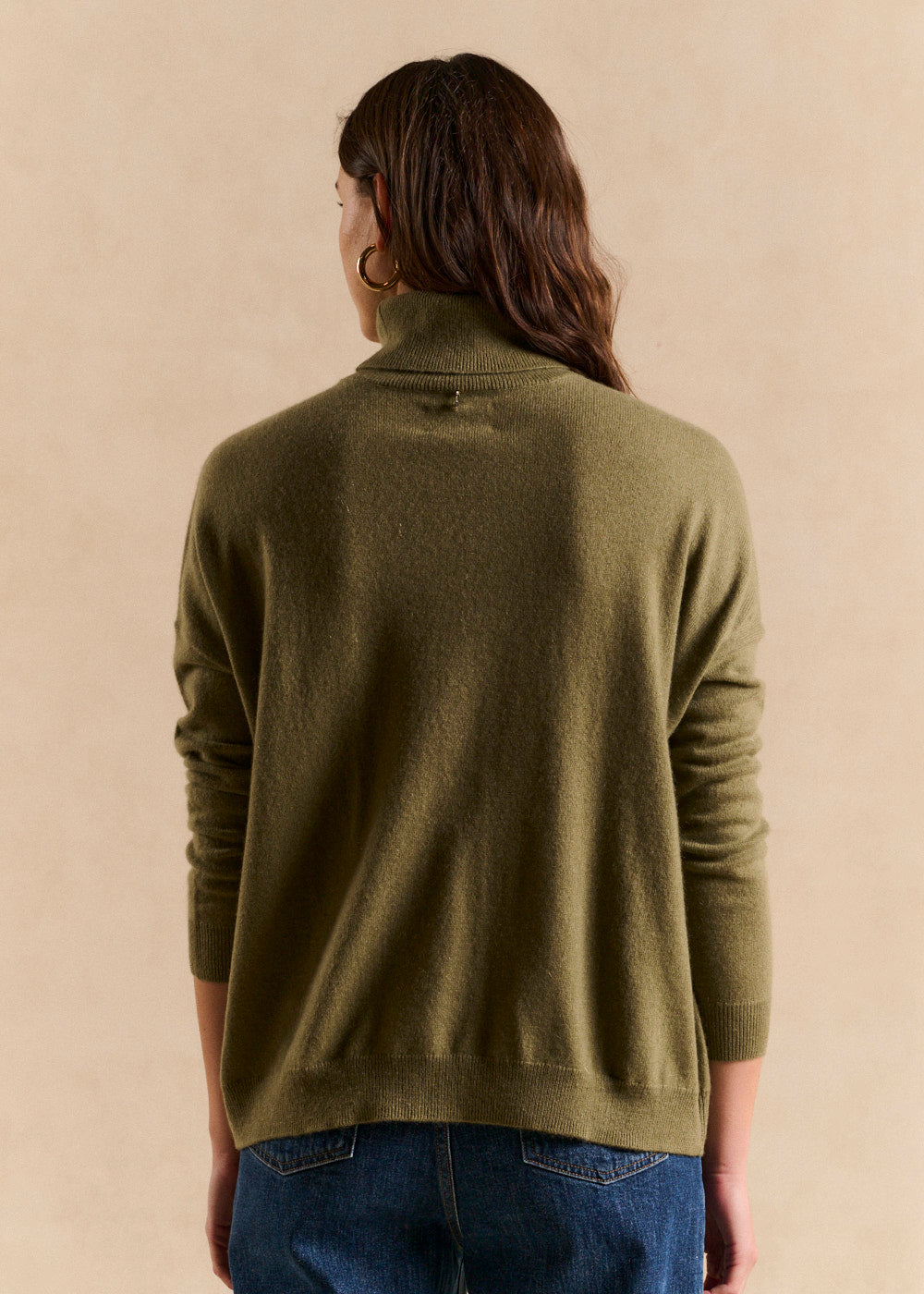 Pull cachemire col montant coupe large - Sud Express - 3 - Sud Express