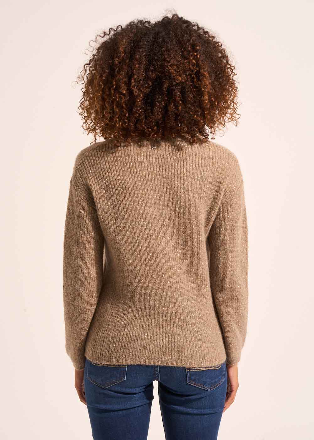 V-neck sweater with 3/4-length sleeves - Sud Express - 3 - Sud Express