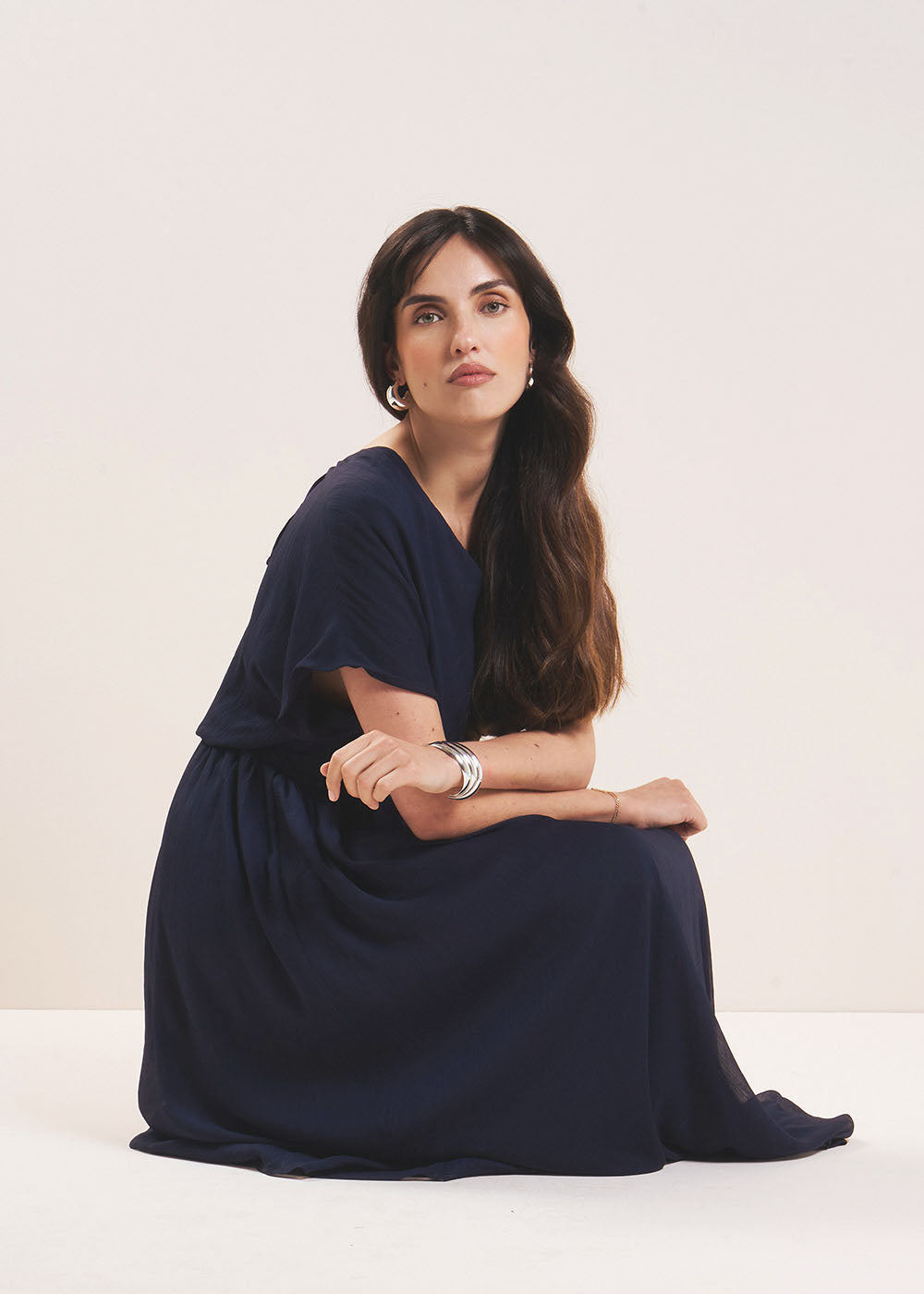 Long dress V neck - Sud Express - 5 - Sud Express