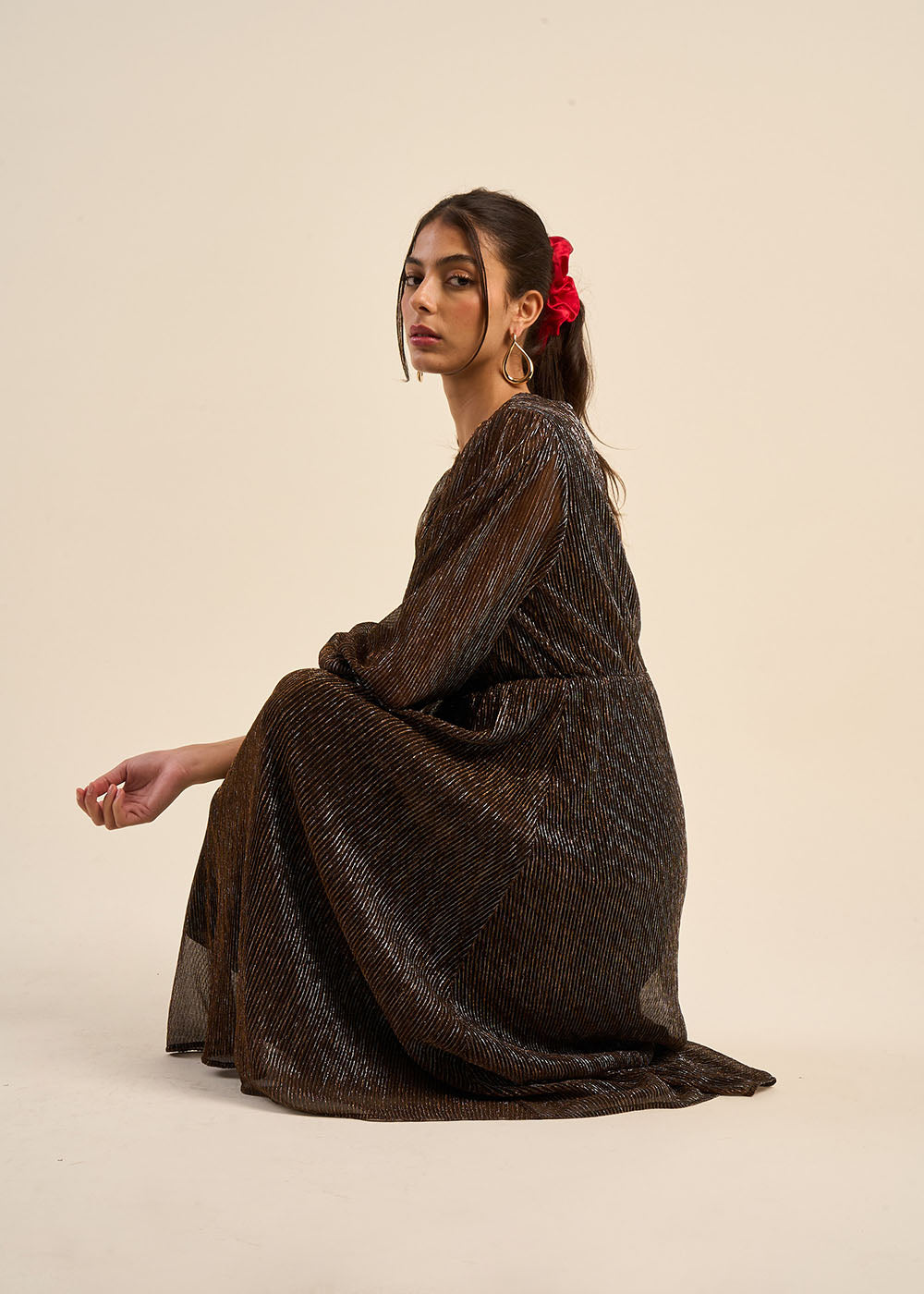 V-neck long dress - Sud Express - 1 - Sud Express