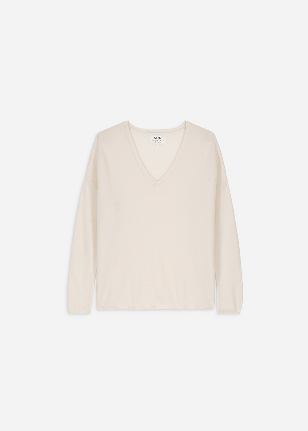 Cashmere V-neck sweater with long sleeves - Sud Express - 6 - Sud Express