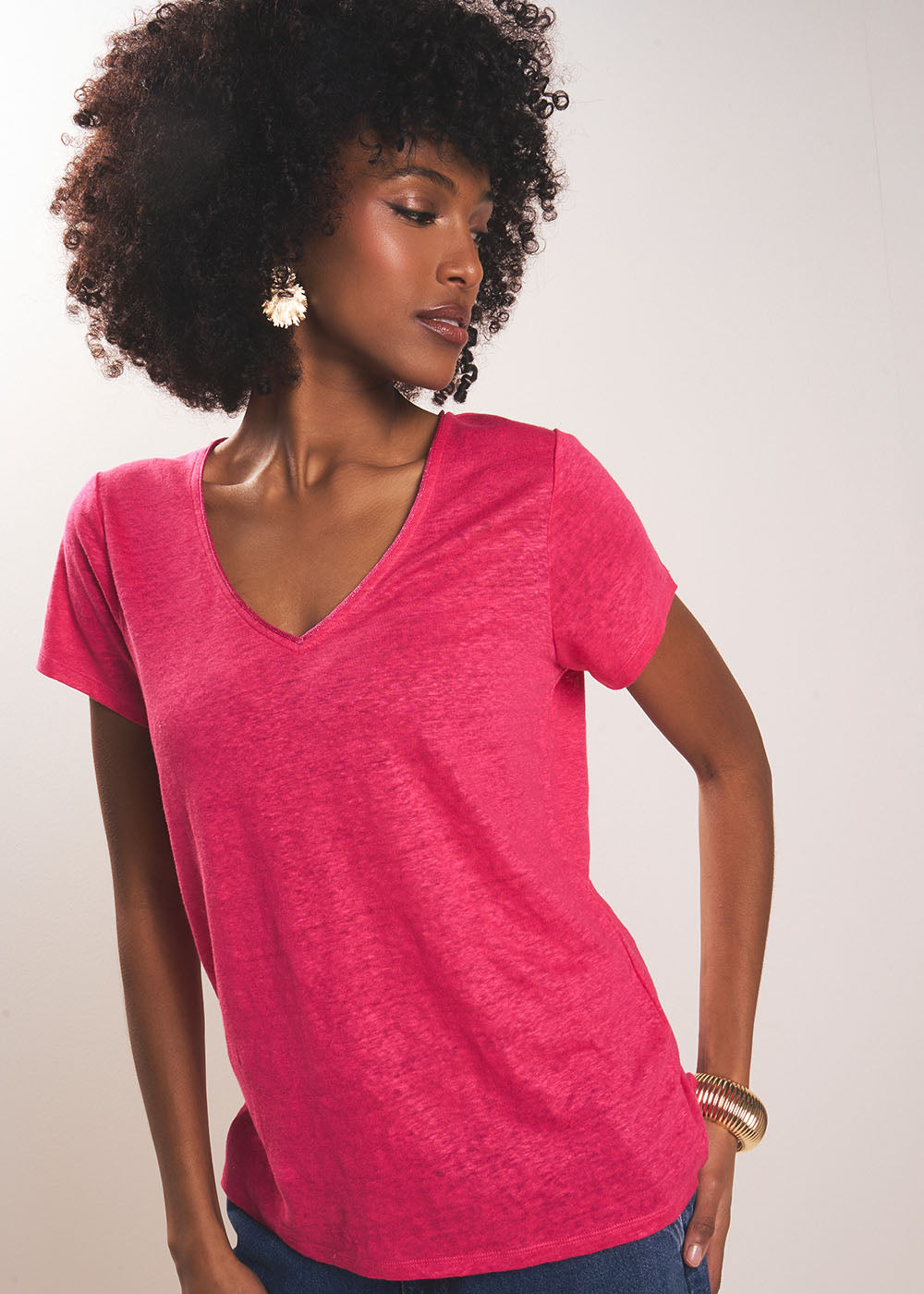 Linen short-sleeves t-shirt - Sud Express - 5 - Sud Express