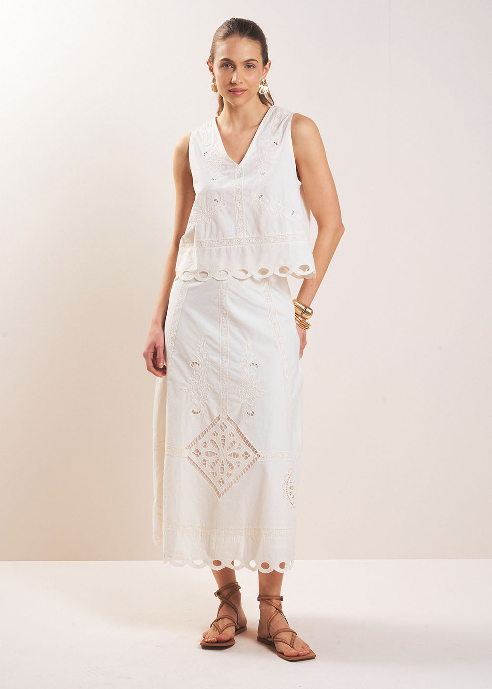 Embroidered Long Skirt - Sud Express - 5 - Sud Express