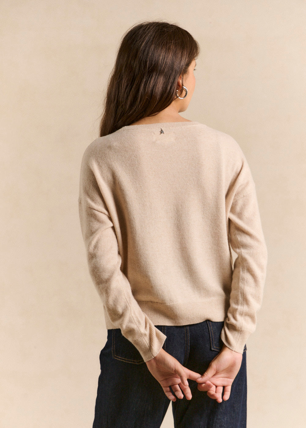 Relaxed-fit cashmere jumper with metallic thread - Sud Express - 3 - Sud Express