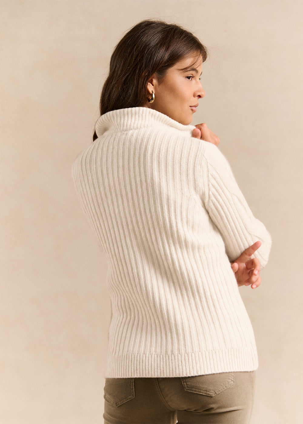 MANOUX Cable-knit turtleneck zip sweater - 3 - Sud Express - Sud Express