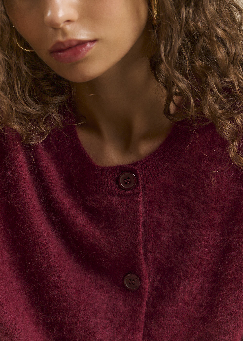Loose round-neck vest in brushed wool and cashmere - Sud Express - 2 - Sud Express
