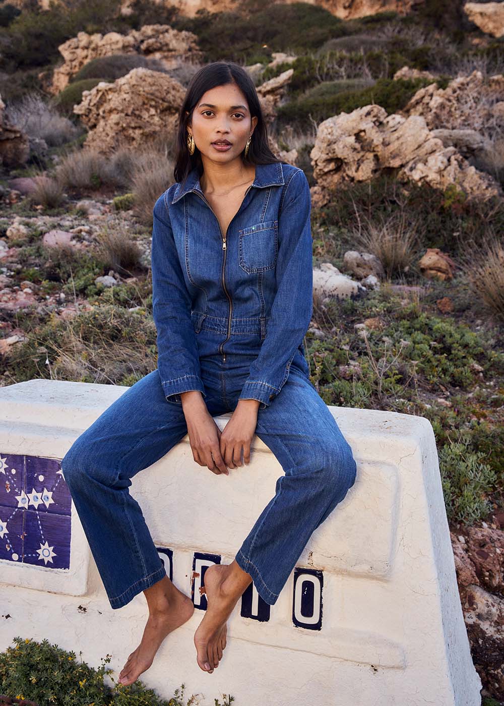 Denim trouser jumpsuit - Sud Express - 1 - Sud Express