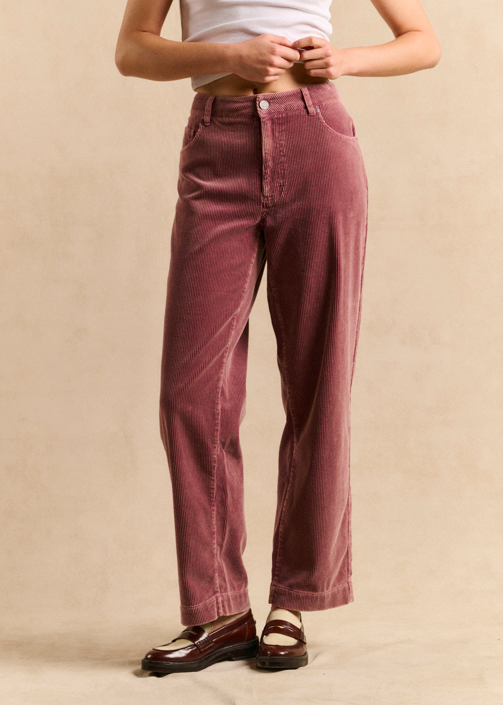 Boyfriend-fit corduroy trousers - Sud Express - 1 - Sud Express