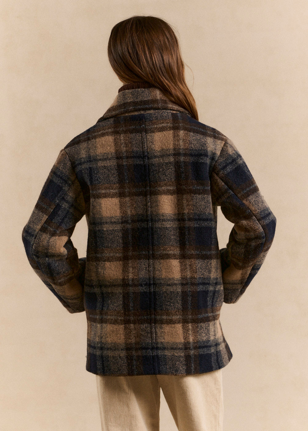 Short checked coat - Sud Express - 3 - Sud Express