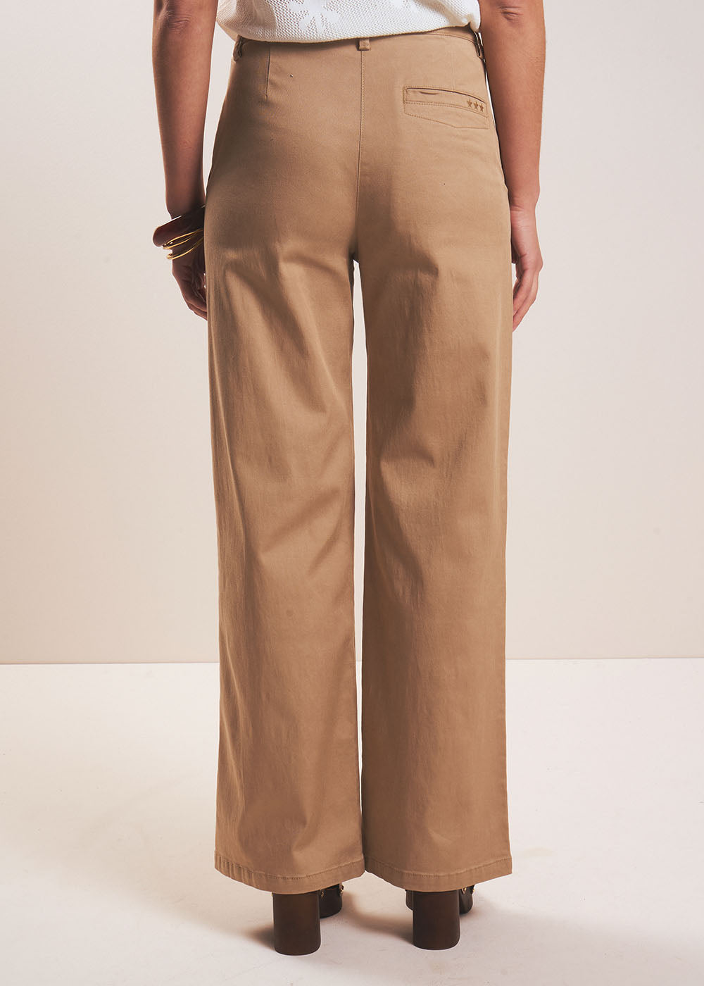High-waisted straight-leg trousers - Sud Express - 3 - Sud Express