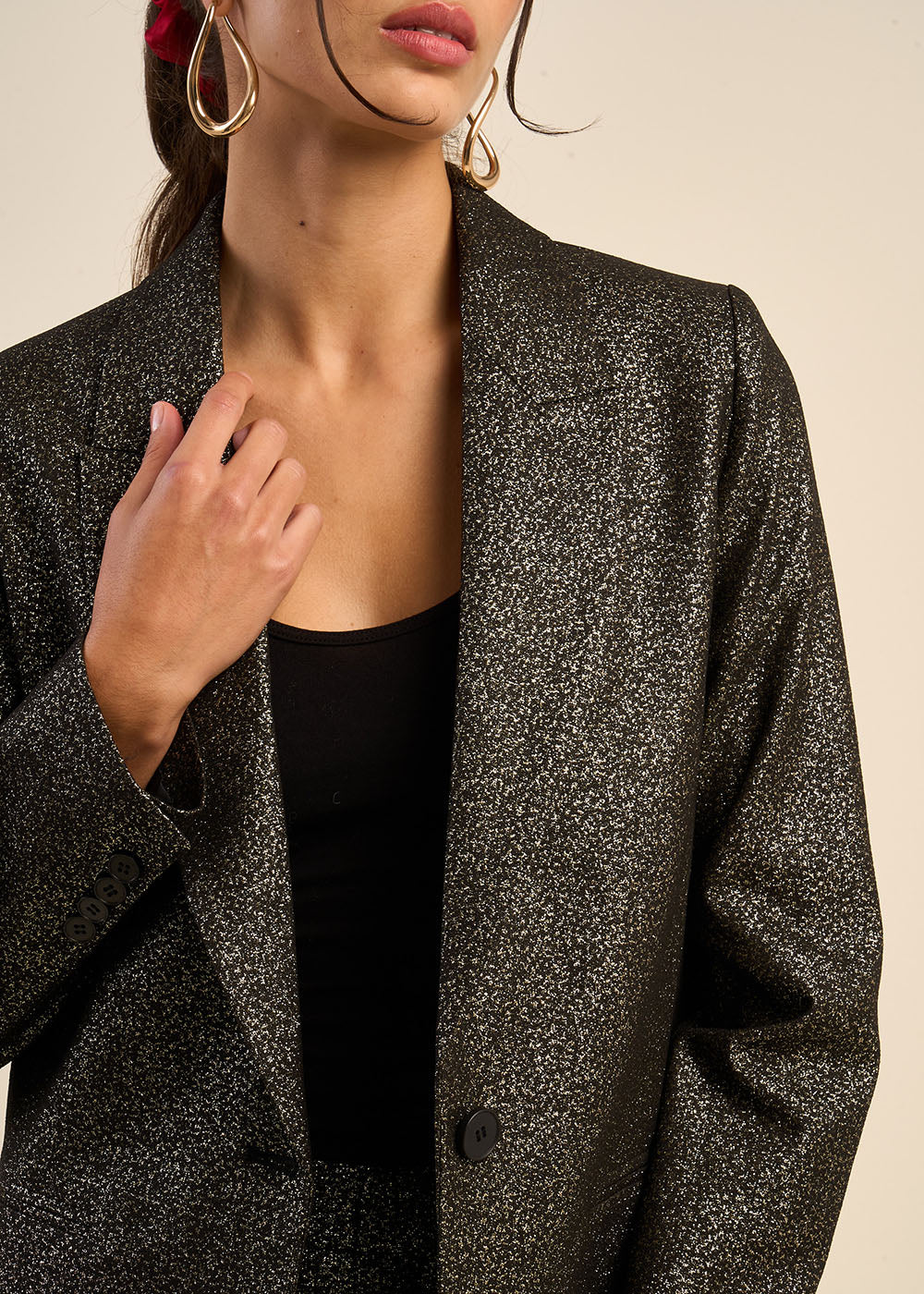 Speckled jacquard suit jacket - Sud Express - 2 - Sud Express
