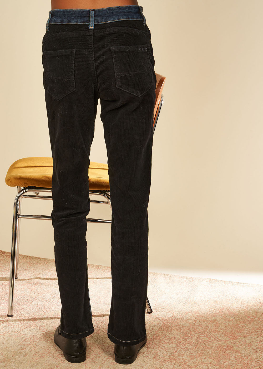 Bi-material jeans - Sud Express - 2 - Sud Express